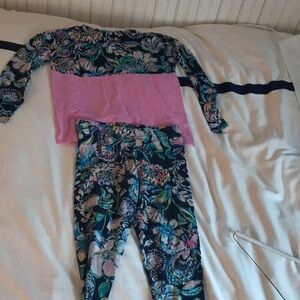 Floral Long Sleeve Top and Leggings Set
